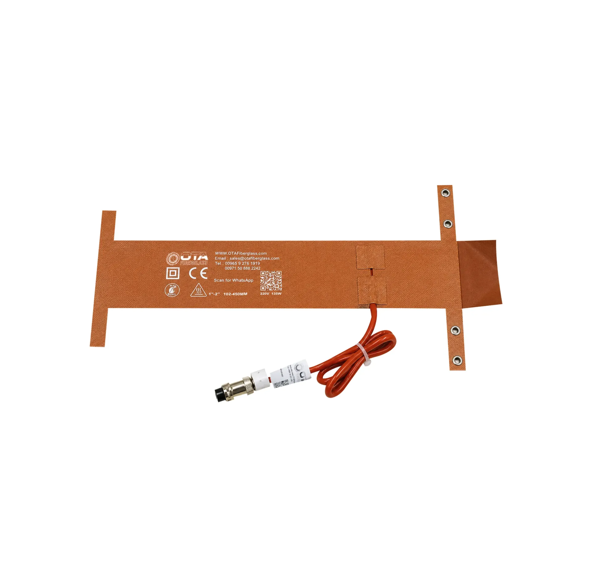 OTA Fiberglass Heating Blanket 3-4" (80mm-100mm)