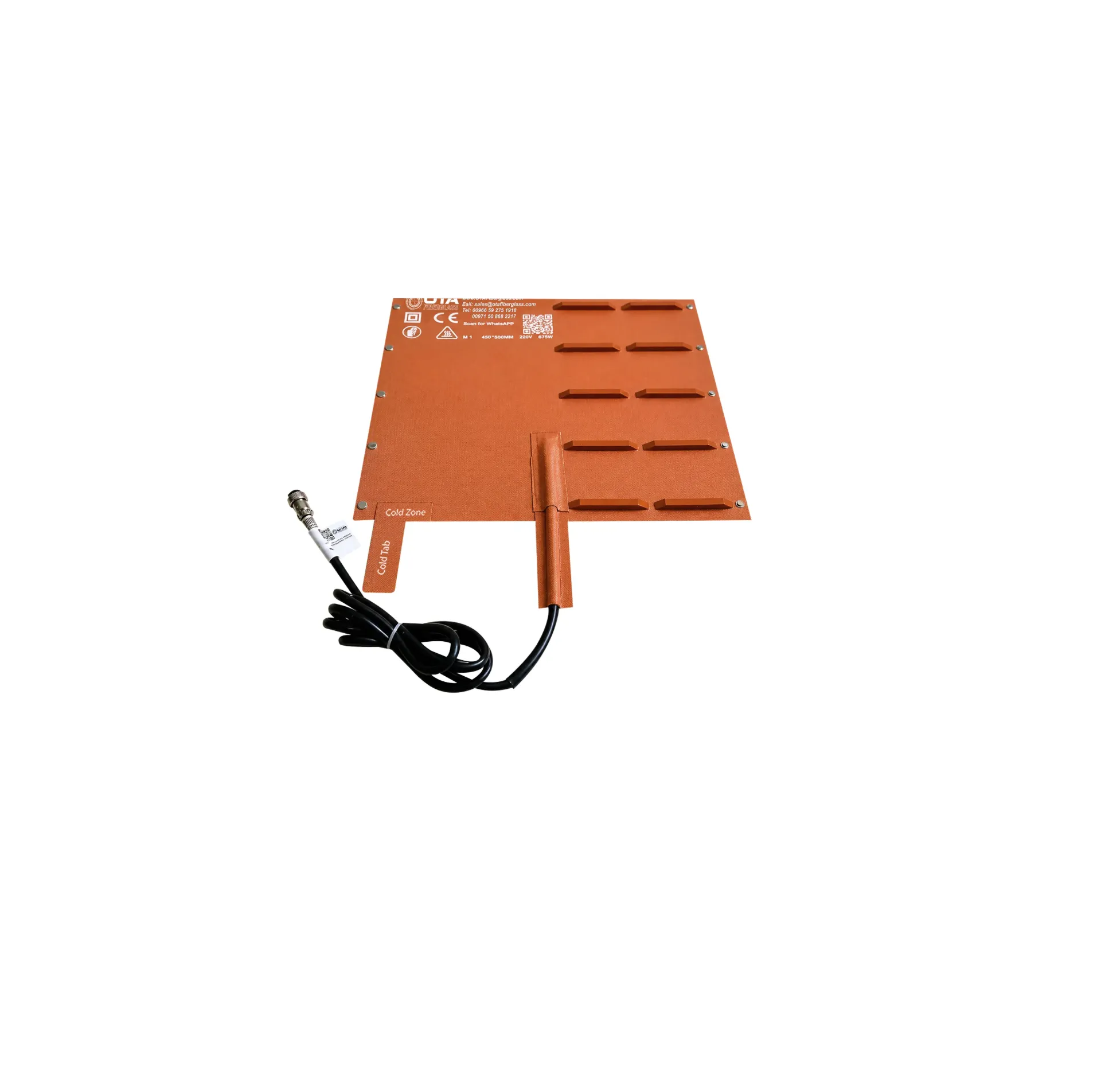 OTA Fiberglass Matrix Heating Blanket 450x500mm
