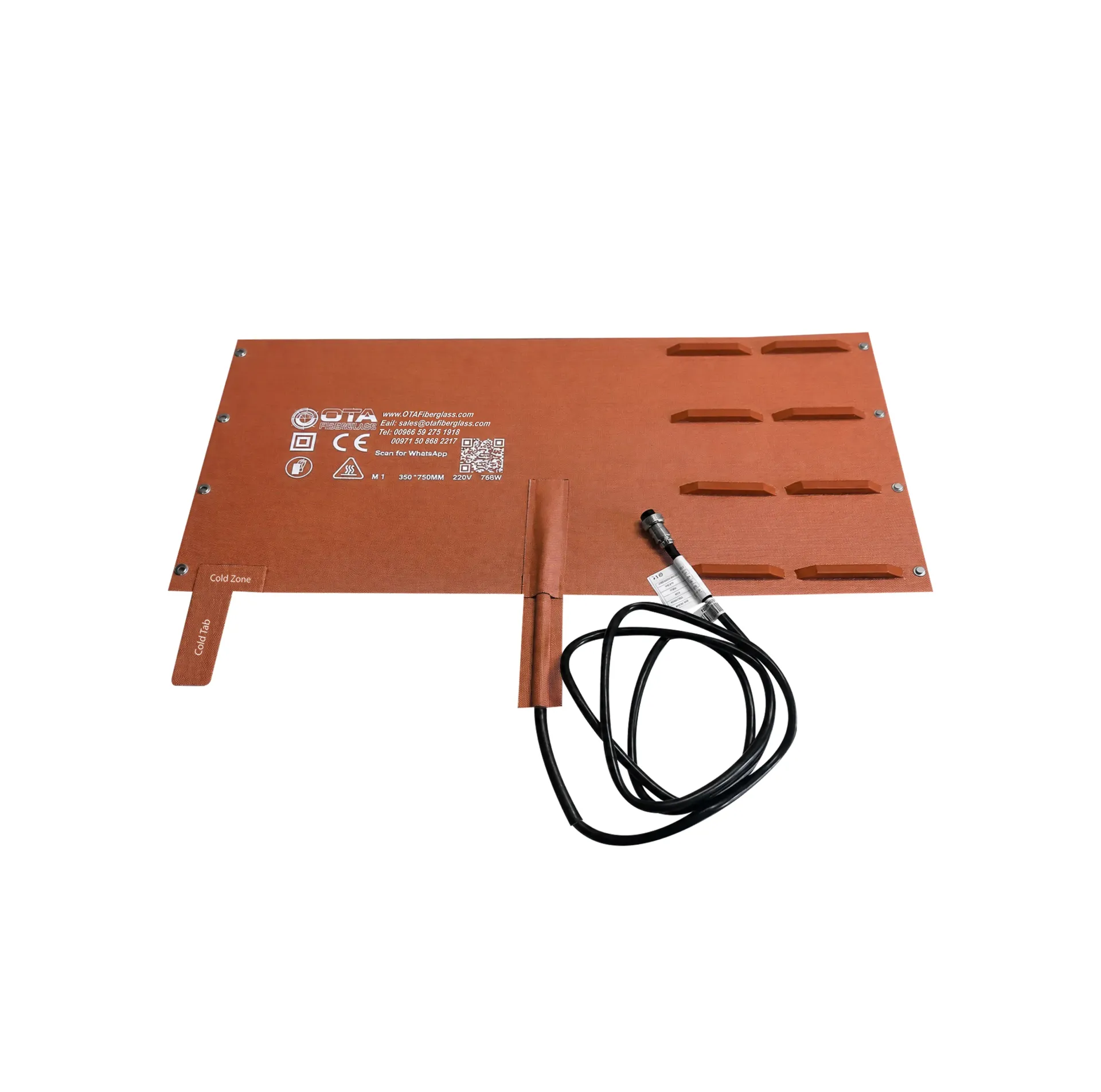 OTA Fiberglass Matrix Heating Blanket 350x750mm