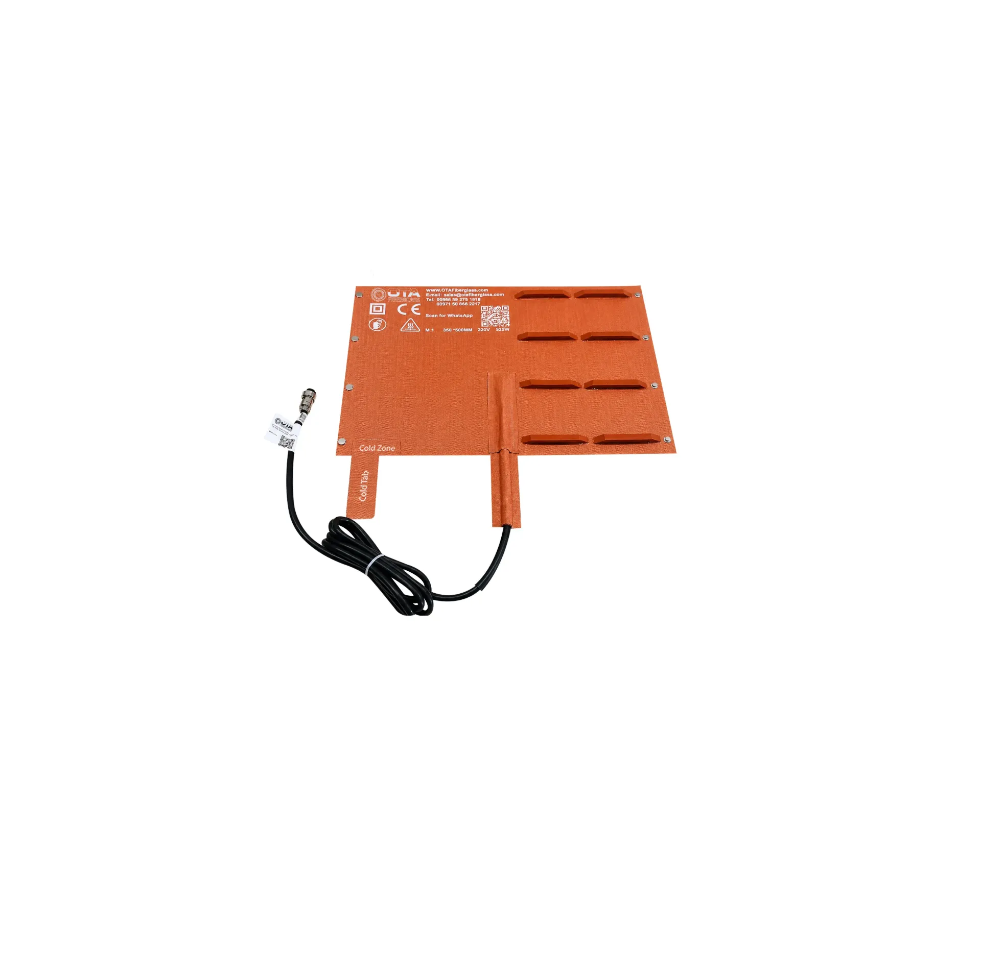 OTA Fiberglass Matrix Heating Blanket 350x500mm