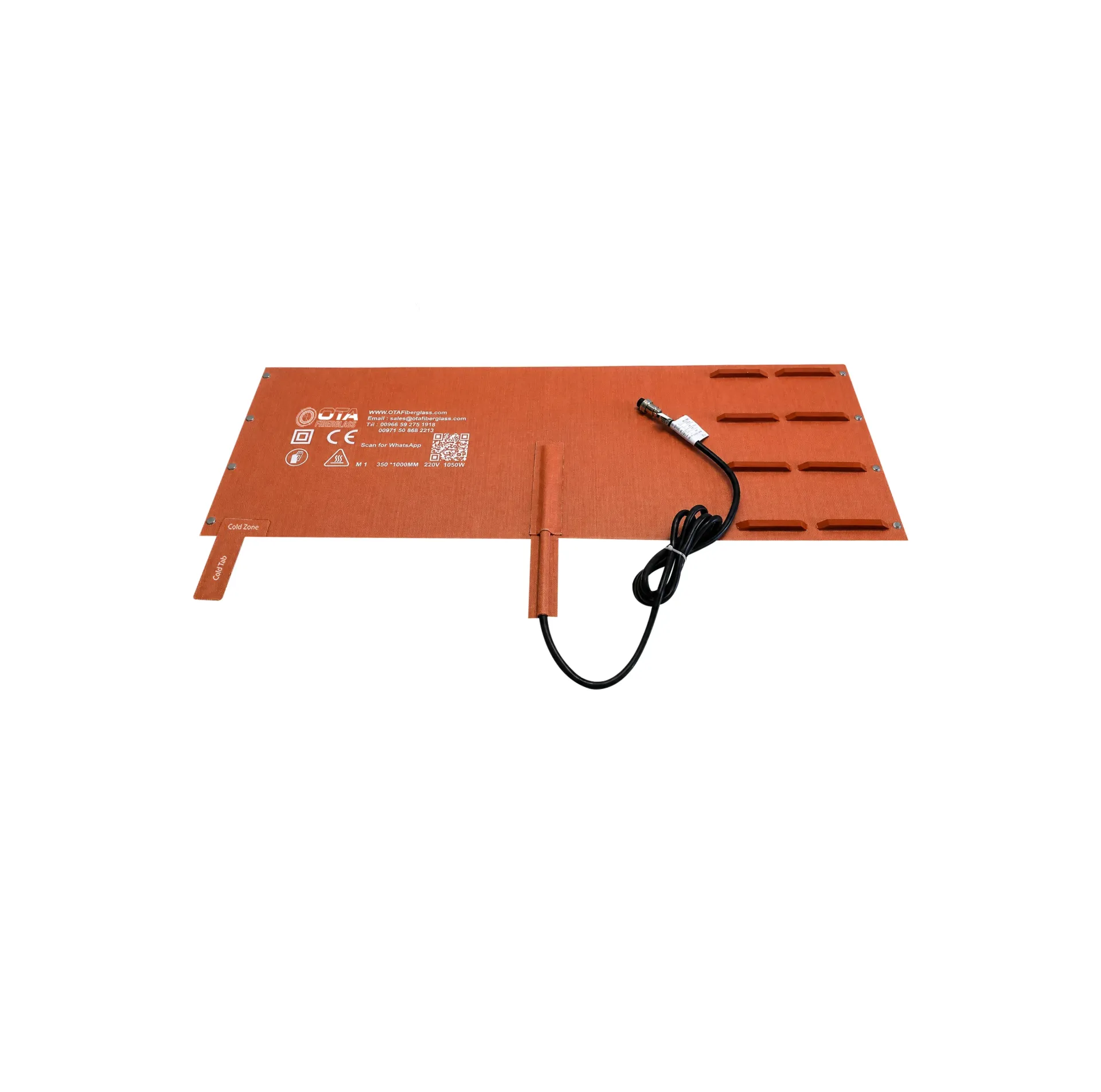 OTA Fiberglass Matrix Heating Blanket 350x1000mm